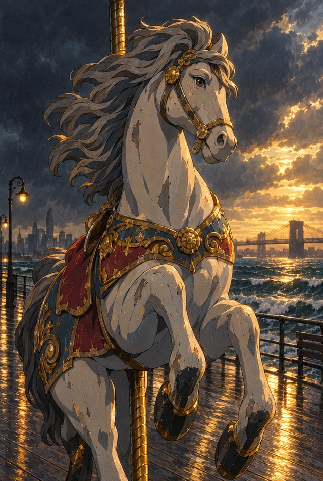 Whirlhorse, a automaton spirit of Brooklyn